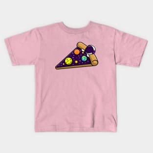 Astronaut And Pizza Kids T-Shirt